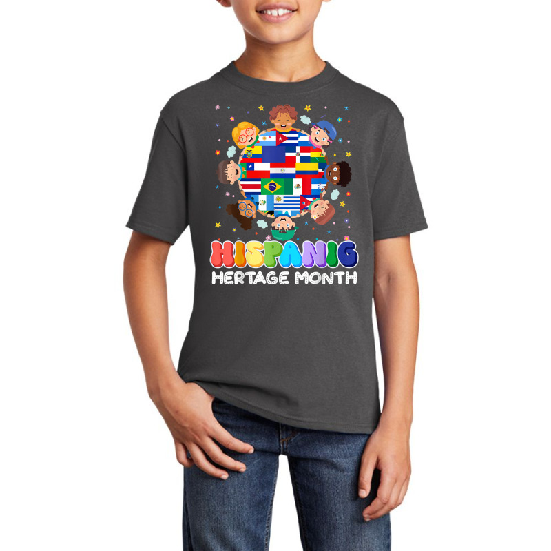 Hispanic Heritage Month Latin American Flag Kids Boys Girls T Shirt Basic Youth T-shirt by cm-arts | Artistshot