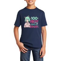 Anime 100 Days Of School Kawaii 100th Day Of School Basic Youth T-shirt | Artistshot