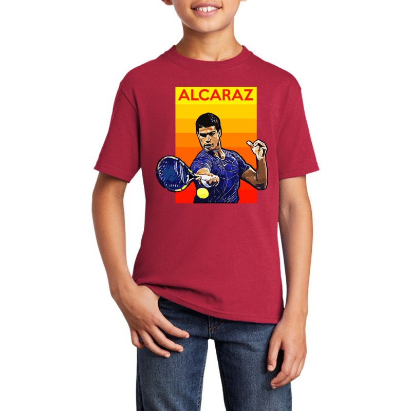 Carlos Alcaraz Tennis Champion Basic Youth T-shirt by cm-arts | Artistshot