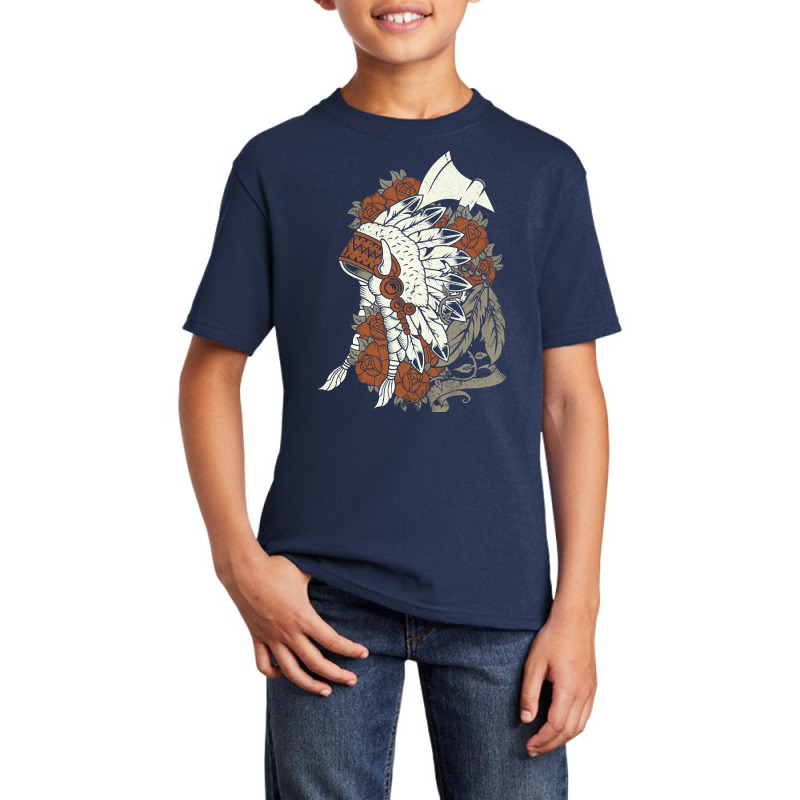 Native American Headdress, Native American Headdress Vintage, Native A Basic Youth T-shirt by SHOODOD | Artistshot