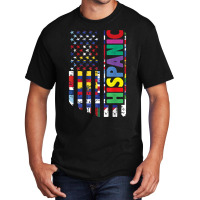 Usa And Latin American Countries Flag Hispanic Heritage T Shirt Basic T-shirt | Artistshot