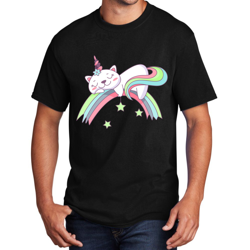 Cute Kawaii Unicorn Cat Basic T-shirt | Artistshot