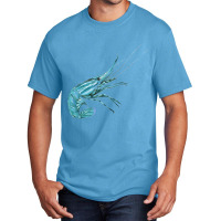 Aqua Colored Prawn Basic T-shirt | Artistshot