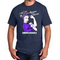 Migraine Warrior Unbreakable Awareness Basic T-shirt | Artistshot