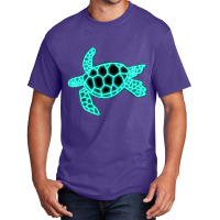 Neon Sea Turtle Basic T-shirt | Artistshot