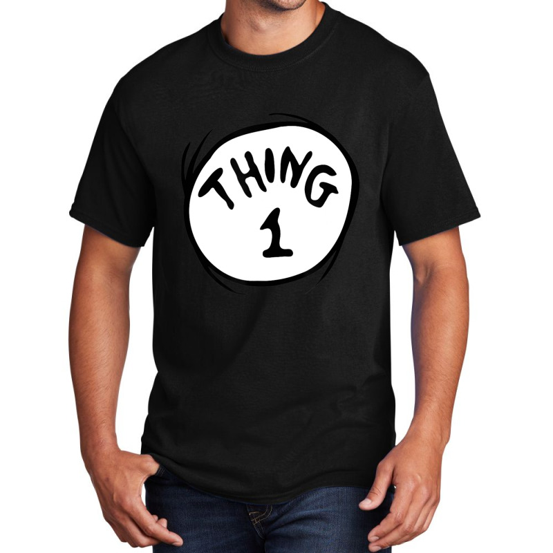 Dr Seuss Thing 1 Emblem Red Basic T-shirt | Artistshot