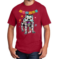 Calavera English Bulldog Dog Dia De Muertos Halloween Day Basic T-shirt | Artistshot