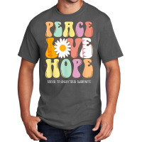 Peace Love Hope Ataxia Telangiectasia Awareness Gift T Shirt Basic T-shirt | Artistshot