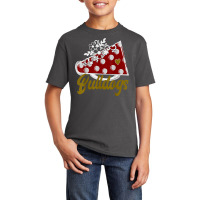 Cheer Bulldog Shirt, Maroon Megaphone Heart Flower Accent T Shirt Basic Youth T-shirt | Artistshot