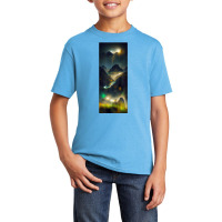 Quasar In Motion Across The Night Sky Mountain Blur Northern T Shirt Basic Youth T-shirt | Artistshot