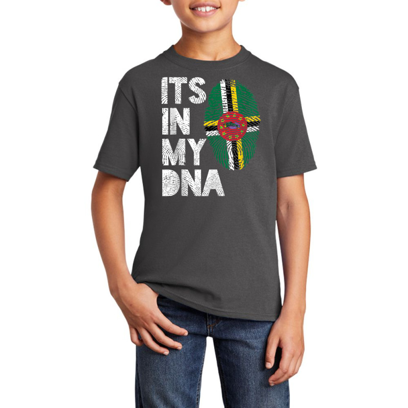 Its In My Dna Dominica Flag Fingerprint Tank Top Basic Youth T-shirt by cm-arts | Artistshot