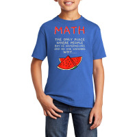 Math And Watermelons Mathematics Calculation Numbers T Shirt Basic Youth T-shirt | Artistshot