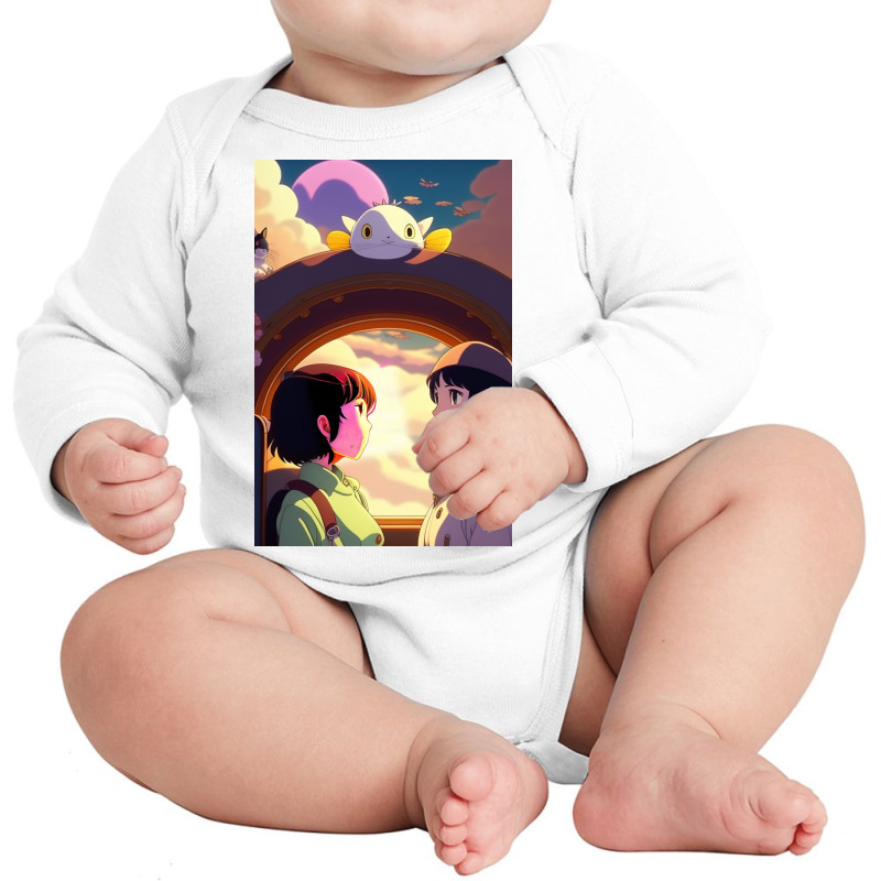 Studio Ghibli's Howl's Moving Castle Hauru No Ugok Long Sleeve Baby Bodysuit by RobertGreenwood | Artistshot