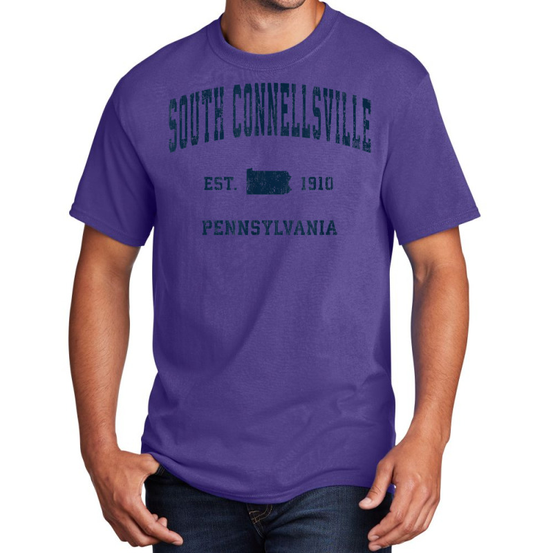 South Connellsville Pennsylvania Pa Vintage Athletic Navy Sp T Shirt Basic T-shirt by cm-arts | Artistshot