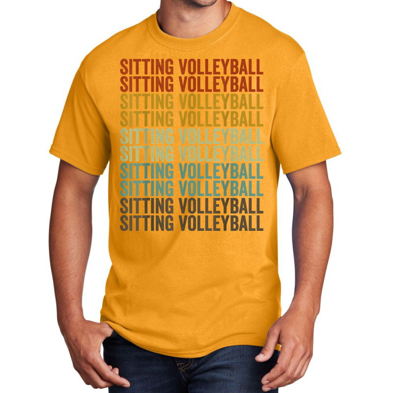 Sitting Volleyball Sports Retro T Shirt Basic T-shirt | Artistshot