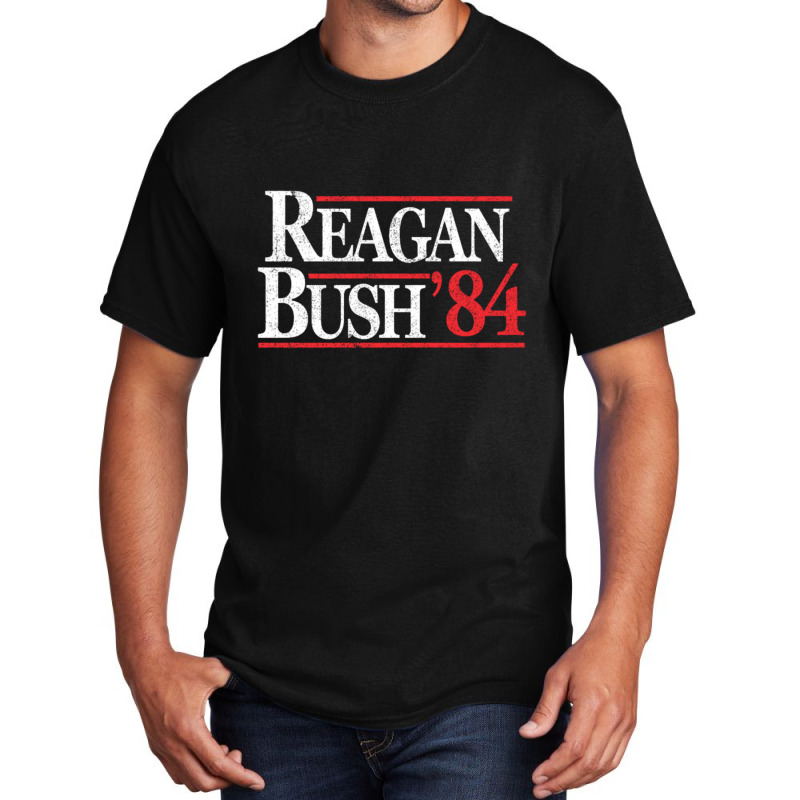 Reagan Bush Basic T-shirt by Leiladaress | Artistshot