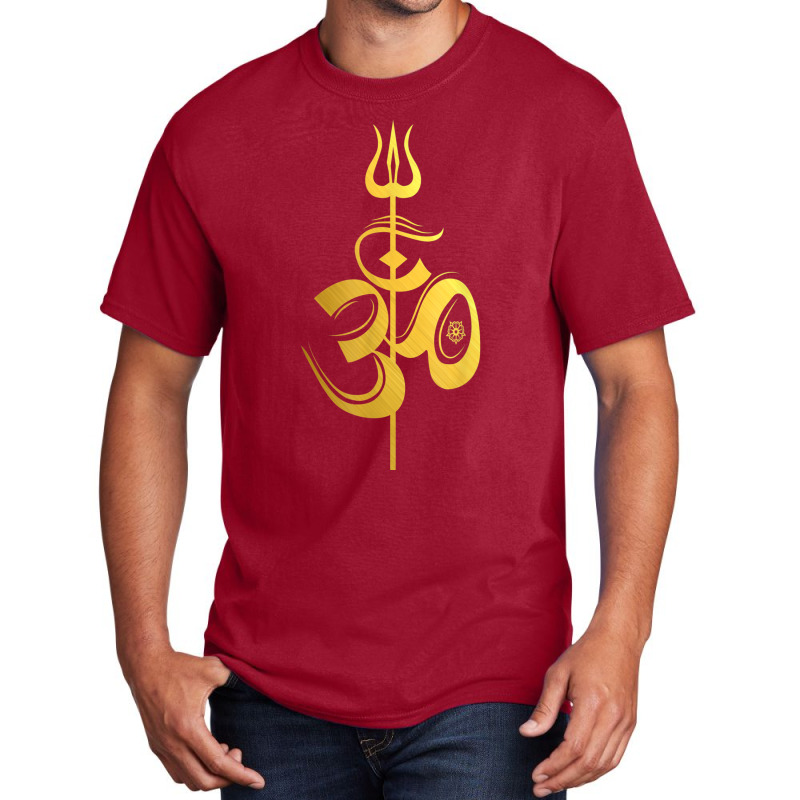 Om Lord Shiva Divine Spear Trident Trishul T Shirt Basic T-shirt | Artistshot