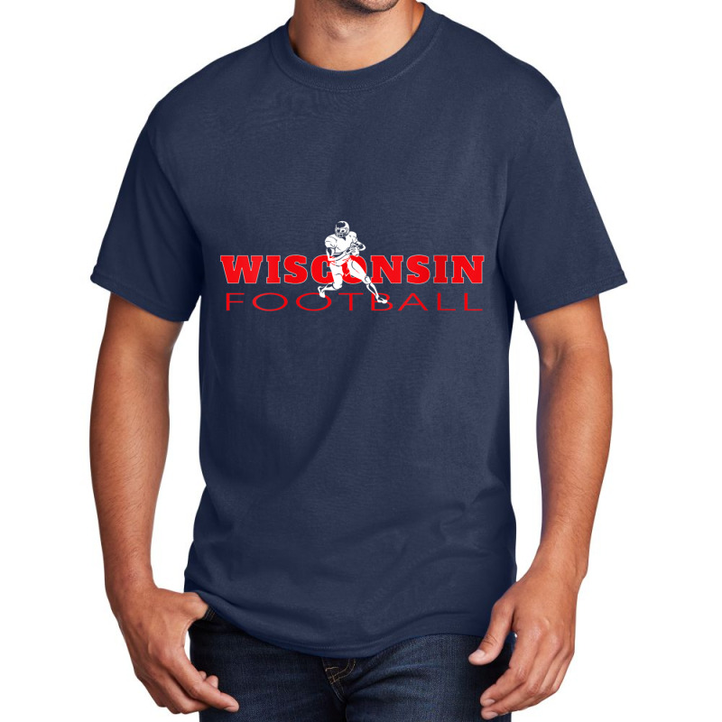 Womens Qb Quarterback Dad The Badger State Fan Wisconsin Football V Ne Basic T-shirt | Artistshot