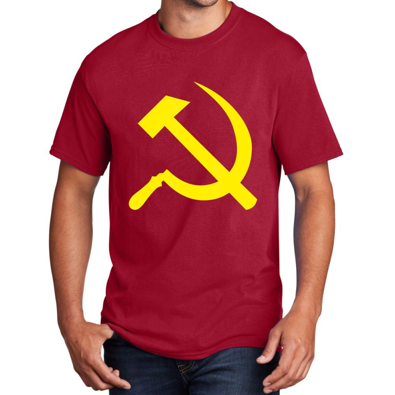 Hammer And Sickle Ussr Communist Soviet Russia Cccp Basic T-shirt by cm-arts | Artistshot