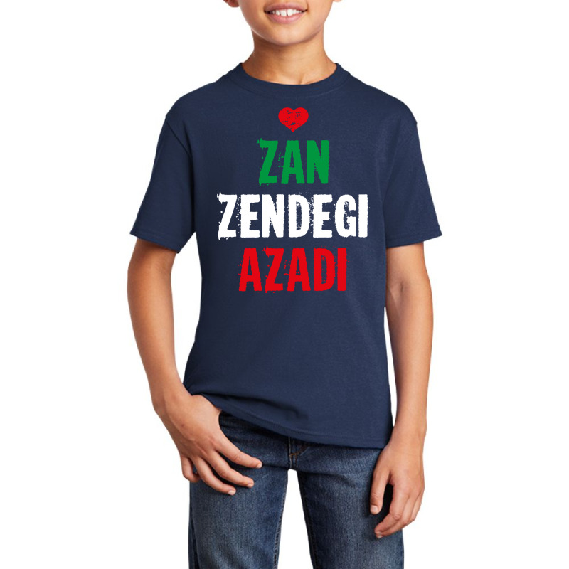 Free Iran  Zan Zendegi Azadi  Persian Heart Love Quote Sweatshirt Basic Youth T-shirt | Artistshot