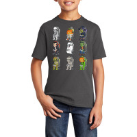 Gaming Halloween Skeleton Vampire Gamer Zombie Boys Kids Long Sleeve T Basic Youth T-shirt | Artistshot