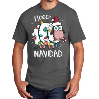 Fleece Feliz Navidad Funny Cute Sheep Christmas Basic T-shirt | Artistshot