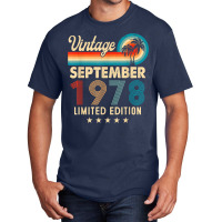 Vintage September 1978 44th Birthday Gifts T Shirt Basic T-shirt | Artistshot