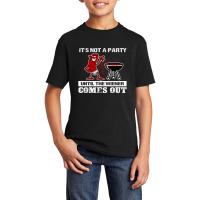 It's Not A Party Until The Wiener Comes Out Hot Dog Bbq Basic Youth T-shirt | Artistshot