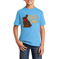 Bite Me Chocolate Bunny Missing Part Ear Basic Youth T-shirt | Artistshot