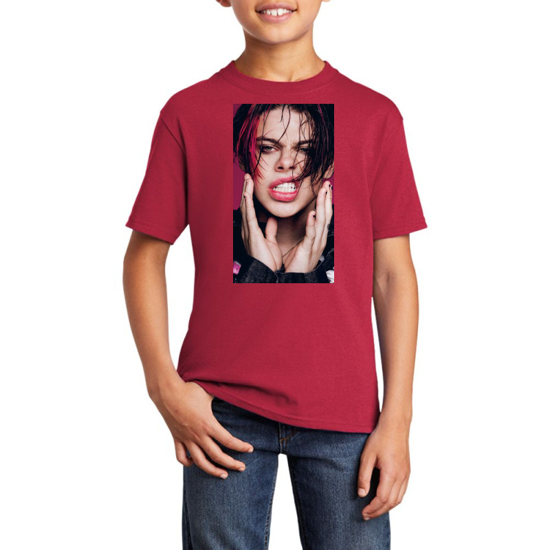 Smile Red Hair Yb Basic Youth T-shirt by CarlTWinter | Artistshot