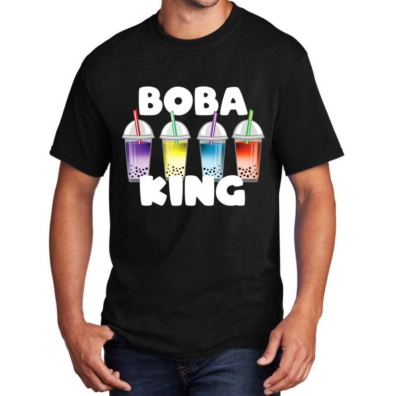 Boba King Tea Tapioca Boba Ball Drink Lover Basic T-shirt by Coble Spellman | Artistshot