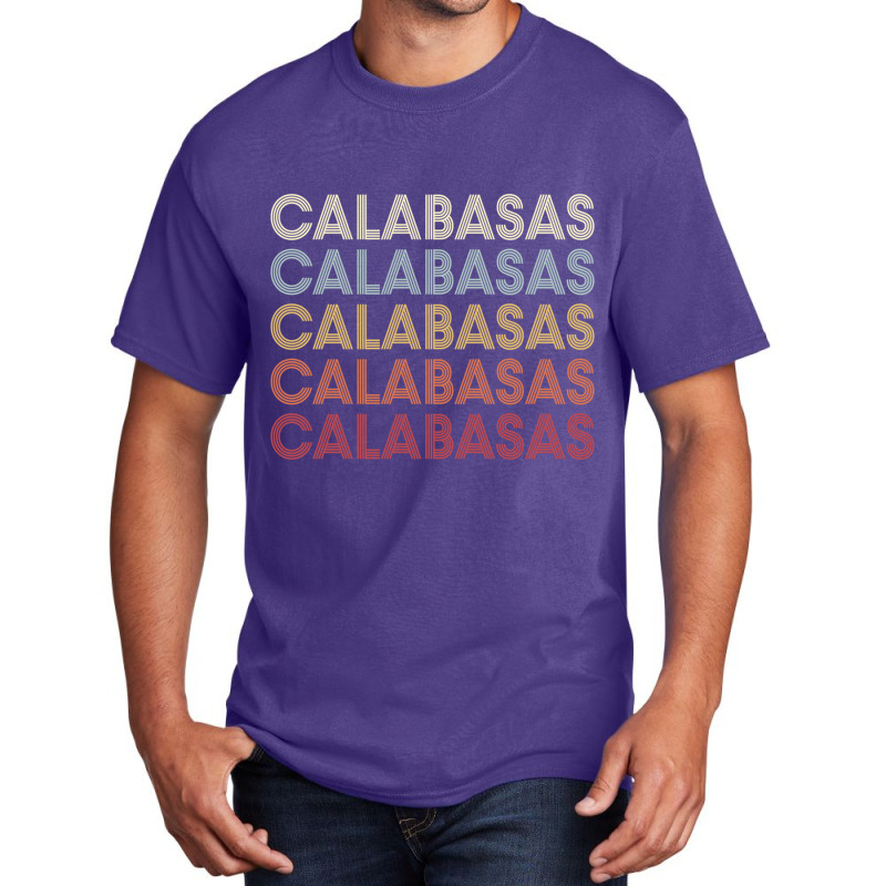 Calabasas California Calabasas Ca Retro Vintage Text Long Sleeve T Shi Basic T-shirt by cm-arts | Artistshot