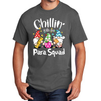 Paraprofessional Para Squad Chillin Gnomes Christmas Teacher Basic T-shirt | Artistshot