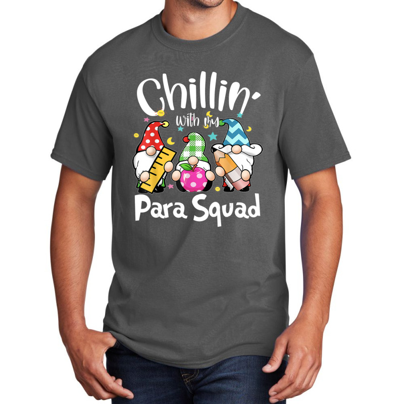 Paraprofessional Para Squad Chillin Gnomes Christmas Teacher Basic T-shirt by cm-arts | Artistshot