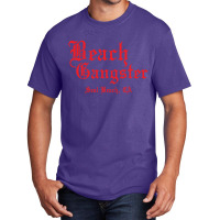 Beach Gangster Surfer Summer Basic T-shirt | Artistshot