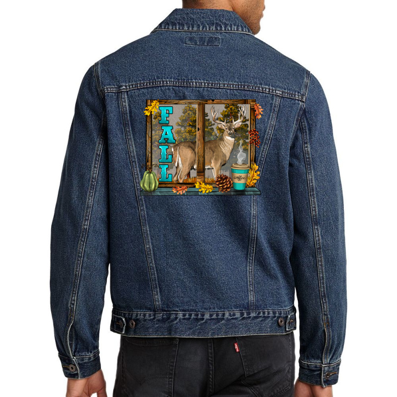 White Tailed Buck Fall Men Denim Jacket | Artistshot