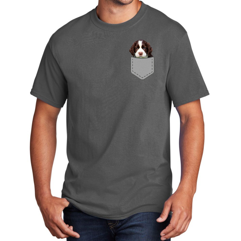 English Springer Spaniel Dog In Your Pocket Basic T-shirt by Konlasa6638 | Artistshot