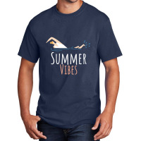 Simmer Vibes Swimming Basic T-shirt | Artistshot