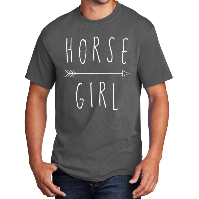 Horse Girl Basic T-shirt by cm-arts | Artistshot