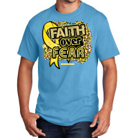 Endometriosis T  Shirt Endometriosis Awareness  Ribbon Faith Over Fear Basic T-shirt | Artistshot