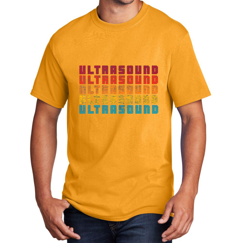 Retro Ultrasound Technologist Vintage Distressed Basic T-shirt by cm-arts | Artistshot