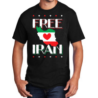 Free Iran Heart  Flag Freedom Iranian Love Persian Azadi Premium T Shi Basic T-shirt | Artistshot