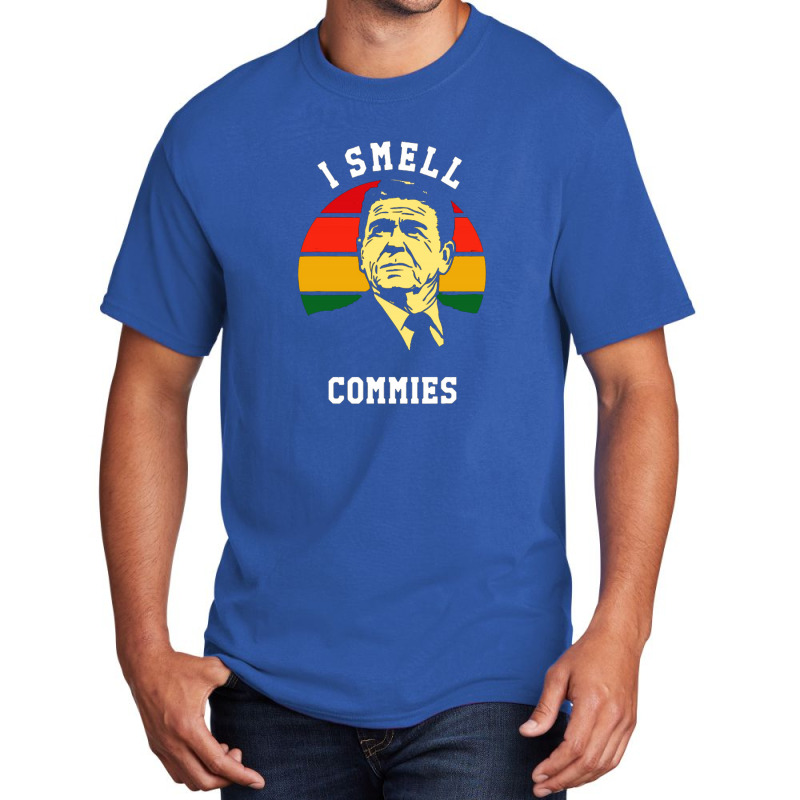 Ronald Reagan I Smell Commies Political Basic T-shirt by rizkikurniawanp | Artistshot