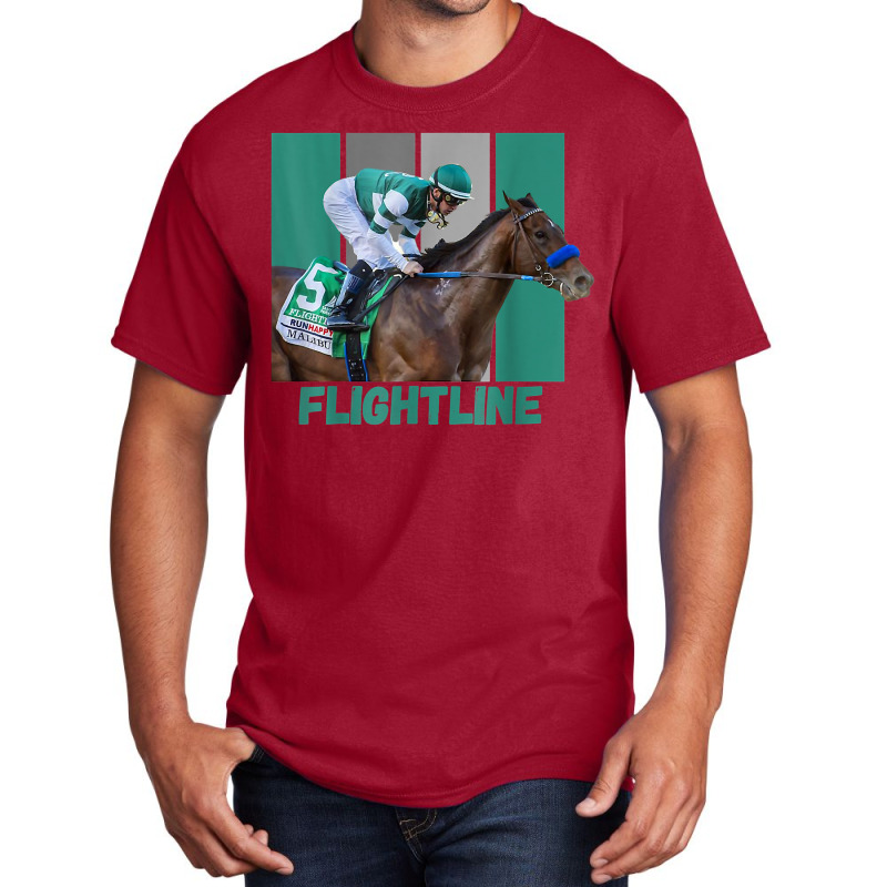 Flightline Horse Racing Thoroughbred Del Mar Santa Anita T Shirt Basic T-shirt by cm-arts | Artistshot