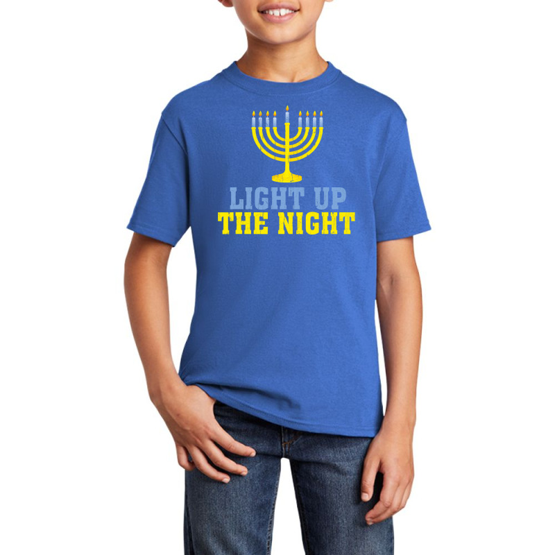 Light Up The Night Chirstmas Jewis Hanukkah Gifts Men Women Basic Youth T-shirt by Chalaun | Artistshot