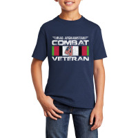 Iraq Afghanistan Combat Veteran Proud Army Military Vintage Pullover H Basic Youth T-shirt | Artistshot