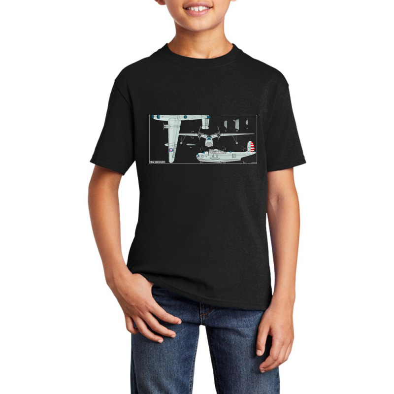 Pbm Mariner American Ww2 Patrol Bomber Flying Boat Diagram Gift Basic Youth T-shirt | Artistshot