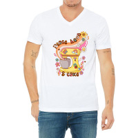 Peace, Love & Cake V-neck Tee | Artistshot