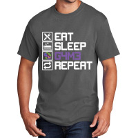 Eat Sleep Game Repeat Mmo Rpg Leetcode Leet Gift Basic T-shirt | Artistshot