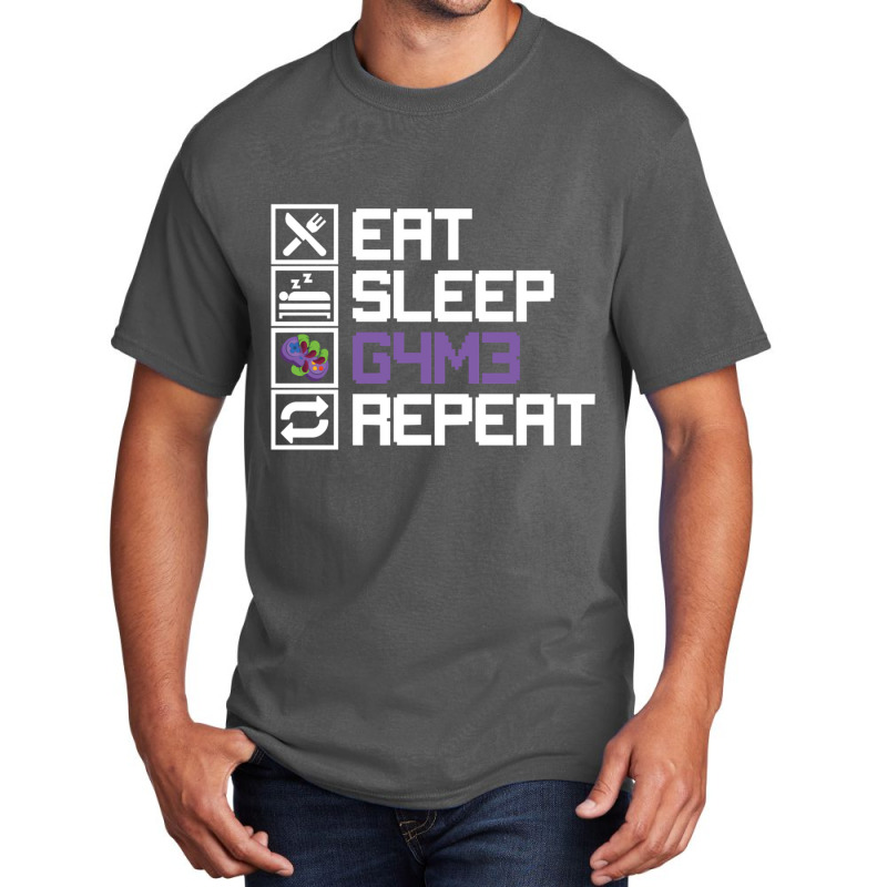 Eat Sleep Game Repeat Mmo Rpg Leetcode Leet Gift Basic T-shirt by RHONDAHARRISON | Artistshot